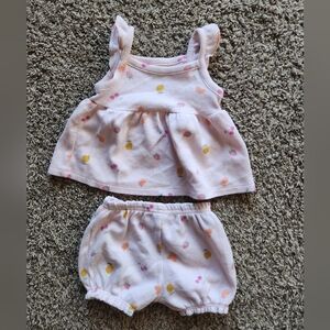 Baby girls summer Carters tank top and skirt, size 6m